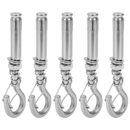 5Pcs Expansion Bolt Hook 304 Stainless Steel Screw Open Cup Industrial Supplies M8 5Pcs Expansion Bolt Hook 304 Stainless Steel Screw Open Cup Industrial Supplies M8